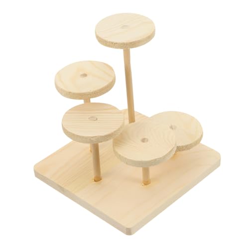 WOONEKY Hamster Spielzeug Aus Holz Für Kleintiere Kletterplattform Für Aktivitäten Langlebig Und Gesundheitsfördernd Fördert Bewegung Und Beschäftigung von WOONEKY