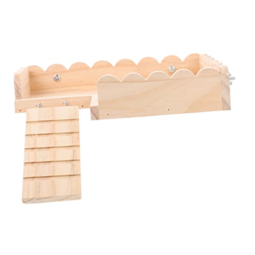 WOONEKY Hamsterspielzeug für Meerschweinchen Käfig-Plattformleiter aus Holz für einfache Installation WOONEKY Hamsterspielzeug für Meerschweinchen Käfig-Plattformleiter aus Holz für einfache Installation von WOONEKY