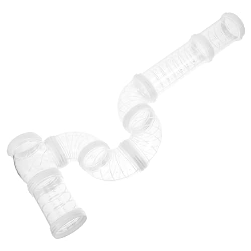 WOONEKY Hamster Tunnel Set Transparent DIY Verbindung Rohre Externer Aktivitätstunnel für Mäuse Ratten Kleine Haustiere Geräuscharm Einfache von WOONEKY