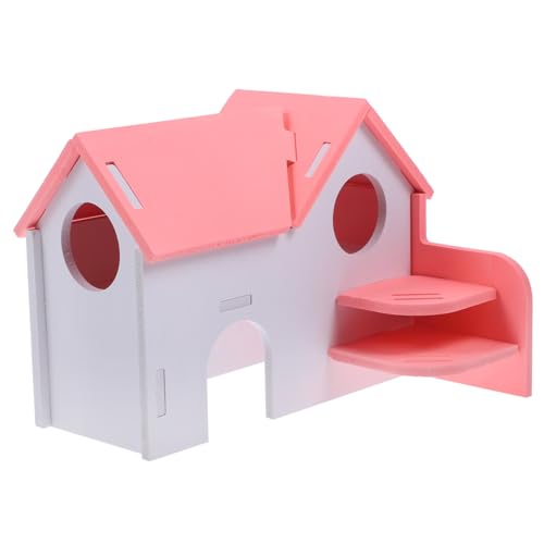 WOONEKY Hamster Versteck Haus Bunt Doppelschichtiges Nagerhäuschen mit Leiter Umweltfreundliche Schlafvilla für Hamster Meerschweinchen Chinchilla als Rückzugsort und Spielplatz WOONEKY Hamster Versteck Haus Bunt Doppelschichtiges Nagerhäuschen mit Leiter Umweltfreundliche Schlafvilla für Hamster Meerschweinchen Chinchilla als Rückzugsort und Spielplatz von WOONEKY