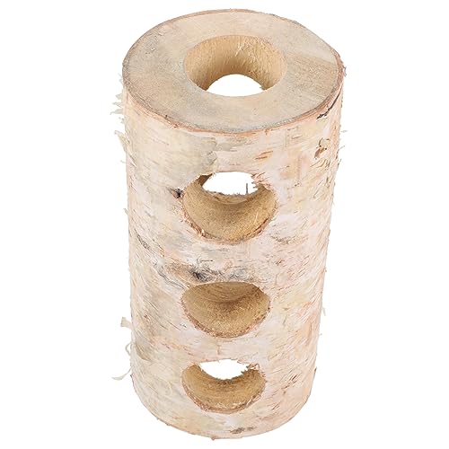 WOONEKY Hamster Versteck Holzspielzeug Handgefertigter Baumstamm Tunnel für Hamster Meerschweinchen und Andere Kleintiere mit und Langlebig WOONEKY Hamster Versteck Holzspielzeug Handgefertigter Baumstamm Tunnel für Hamster Meerschweinchen und Andere Kleintiere mit und Langlebig von WOONEKY