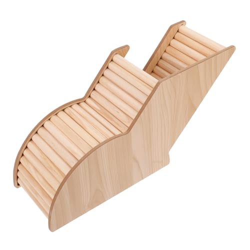 WOONEKY Hamster Versteck aus Holz Kleines Tunnelspielzeug für Kleintiere Sicherer Rückzugsort und Kletterspiel für Hamster Mäuse Meerschweinchen und Nager zur Bewegungsförderung von WOONEKY