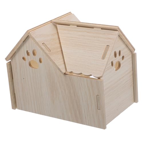 WOONEKY Hamster Chinchilla Käfig Versteck Spielhaus Verschleißfest Sicheres Hamsterversteck aus Holz für Kleintiere für und Spielplätze Dunkel für Schlafumgebung WOONEKY Hamster Chinchilla Käfig Versteck Spielhaus Verschleißfest Sicheres Hamsterversteck aus Holz für Kleintiere für und Spielplätze Dunkel für Schlafumgebung von WOONEKY