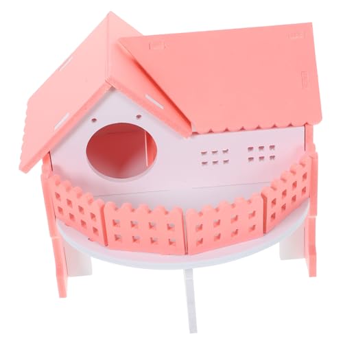 WOONEKY Hamsterhaus für Ratten und Chinchillas Gemütliches Versteck für Kleintiere Zweistöckiges Design für Spiel und Sorgt für Einen Bequemen Rückzugsort von WOONEKY