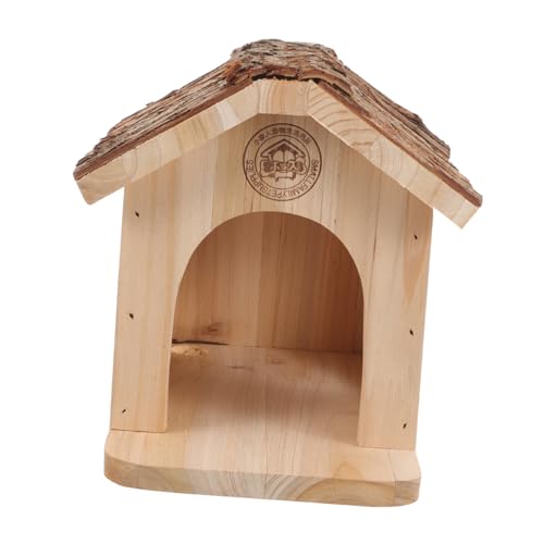 WOONEKY Holz Hamsterhaus Für Kleintiere Natürlicher Rückzugsort Für Hamster Zwerghamster Und Chinchillas Robuste Sichere Und Leichte Konstruktion Idealer Schlafplatz Und Spielbereich von WOONEKY
