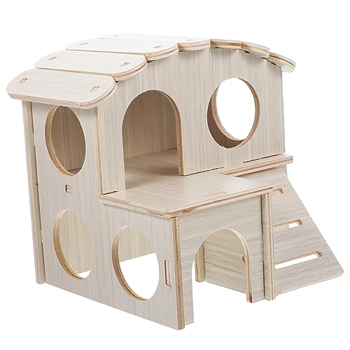 WOONEKY Hamsterversteck Käfigzubehör Chinchillabett Meerschweinchen-spielhaus Dekoratives Holzhaus Für Haustiere WOONEKY Hamsterversteck Käfigzubehör Chinchillabett Meerschweinchen-spielhaus Dekoratives Holzhaus Für Haustiere von WOONEKY