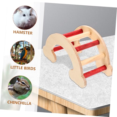 WOONEKY Hamsterleiter Holzspielzeug Atmungsaktiv Kleintier Klettergerüst aus Natürlichem Holz für Meerschweinchen und Chinchilla Platzsparendes Versteck und Kletterplattform im Käfig WOONEKY Hamsterleiter Holzspielzeug Atmungsaktiv Kleintier Klettergerüst aus Natürlichem Holz für Meerschweinchen und Chinchilla Platzsparendes Versteck und Kletterplattform im Käfig von WOONEKY