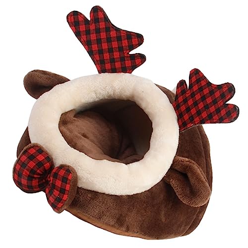 WOONEKY Hamsternest Mit Flanell Gefüttertes Mit Pp-Baumwolle Gefülltes Hirschförmiges Bett Für Haustiere WOONEKY Hamsternest Mit Flanell Gefüttertes Mit Pp-Baumwolle Gefülltes Hirschförmiges Bett Für Haustiere von WOONEKY