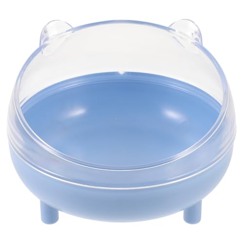 WOONEKY Hamster Sandbad Container Mit Halbschalen-Deckel Transparente Badewanne Für Kleintiere Zur Stressreduktion Pflege des Fells Langlebig Und Einfach Zu Reinigen von WOONEKY