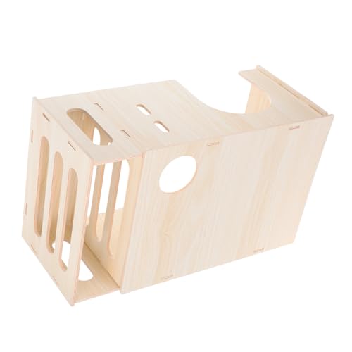 WOONEKY Hamsterversteck Aus Holz, Unbemalt, Hamster-lebensraum, Versteck, Rattenhaus, Kaninchenversteck, Chinchillahütte, Kleintiere, Haustier, Gerbil, Meerschweinchen, Unterschlupf, WOONEKY Hamsterversteck Aus Holz, Unbemalt, Hamster-lebensraum, Versteck, Rattenhaus, Kaninchenversteck, Chinchillahütte, Kleintiere, Haustier, Gerbil, Meerschweinchen, Unterschlupf, von WOONEKY
