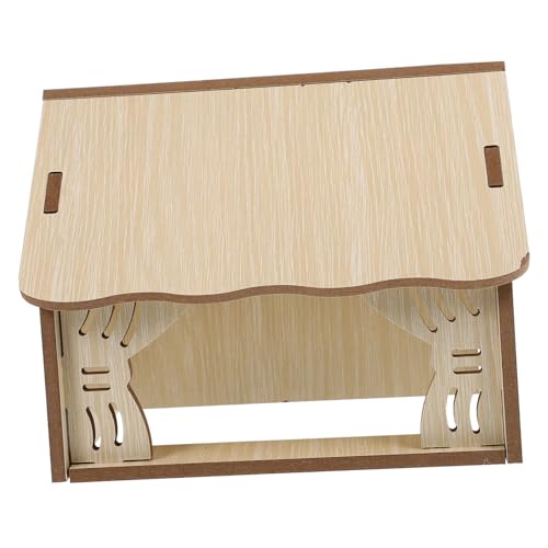 WOONEKY Meerschweinchen Versteck Versteck Mehrzweck Hamster Bett Holz Nest Haustier Hamster von WOONEKY