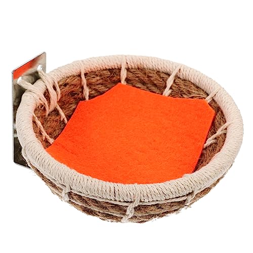 WOONEKY Handgewebtes Vogelhaus für Außenbereiche Nistkasten für Vögel für Parakeets und Kleine Vögel aus Robustem Baumwollseil Zufällige Farben Schlafen und Zufällige Zufällige Farbe von WOONEKY