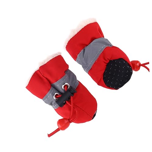 WOONEKY Haustier-Schuh-Set Rot Größe 1 Hundestiefel – Sohlen-Regenschuhe Für Pfoten Bequemes Hundeschuhwerk WOONEKY Haustier-Schuh-Set Rot Größe 1 Hundestiefel – Sohlen-Regenschuhe Für Pfoten Bequemes Hundeschuhwerk von WOONEKY