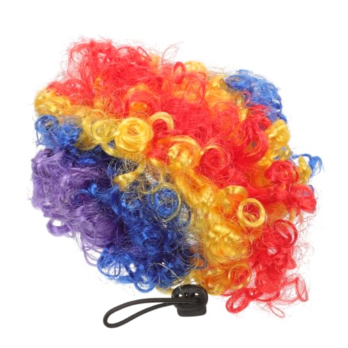 WOONEKY Haustier Clown Perücke aus Nylonfaser Verstellbarer Elastischer Riemen Leichte und Bequeme Welpen und Katzenkopfbedeckung für Halloween und Kostümfeste Geeignet für Kleine und WOONEKY Haustier Clown Perücke aus Nylonfaser Verstellbarer Elastischer Riemen Leichte und Bequeme Welpen und Katzenkopfbedeckung für Halloween und Kostümfeste Geeignet für Kleine und von WOONEKY