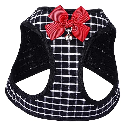WOONEKY Lovely Small Dog Set Verstellbares Geschirr Mit Für Kleine Hunde Atmungsaktive Weste Sicheres Zuggeschirr Einfache Größenanpassung Für Und Training von WOONEKY