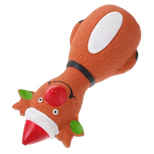 WOONEKY Weihnachts-Hundespielzeug aus Latex mit quietschendem Elch-Design interaktives Spielzeug für Welpen WOONEKY Weihnachts-Hundespielzeug aus Latex mit quietschendem Elch-Design interaktives Spielzeug für Welpen von WOONEKY