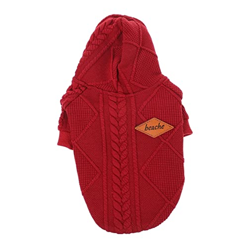 WOONEKY Hoodie Für Hunde Haustier Kapuzenkleidung Weicher Warmer Hundepullover Für Hundekleidung Mit Elchmuster von WOONEKY
