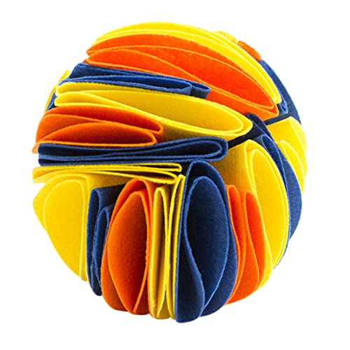 WOONEKY Hundespielzeug Bälle Haustier Leck Lebensmittel Spielzeug Filz Interaktive Langsame Fressen 20cm Gelb Orange WOONEKY Hundespielzeug Bälle Haustier Leck Lebensmittel Spielzeug Filz Interaktive Langsame Fressen 20cm Gelb Orange von WOONEKY