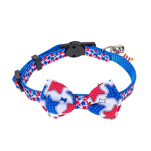 WOONEKY Haustierhalsband amerikanische Flagge legstasy Hundezubehör mit amerikanischer Flagge Kragen im Flaggendesign Hundehalsband mit US-Flagge Katzenhalsband für den Haushalt Krawatte von WOONEKY