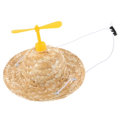 WOONEKY Pets Woven Hat Einstellbare Sonnenmütze Für Hunde Und Katzen Niedliches Design Mit Drachenflügel-Propeller Für Jahreszeiten Schützt Und Verschönert von WOONEKY