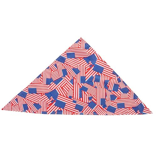 WOONEKY Haustierkleidung Amerikanische Amerikanische Flagge Square Schalle Dreieck Schal Hunde Speichel Speichel Schal Kleiner Hund Schal Neck Schal (Stars and Stripes) Hunde Triangular von WOONEKY