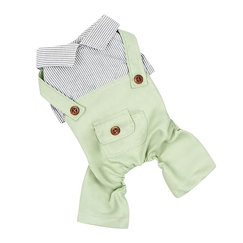 WOONEKY Modische Haustierkleidung Haustiere Hundekleidung Dekoratives Streifenmuster Overalls Leichtes Welpenkleidungsstück Grün XL WOONEKY Modische Haustierkleidung Haustiere Hundekleidung Dekoratives Streifenmuster Overalls Leichtes Welpenkleidungsstück Grün XL von WOONEKY