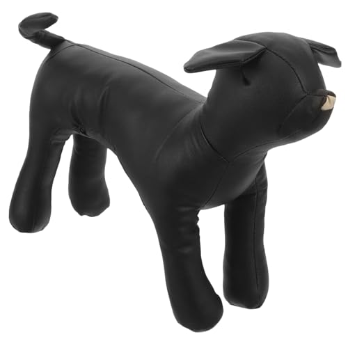 WOONEKY Haustiermodell Hundekostüm Bulldogge Schaufensterpuppe Hundekleidung Tier kostüm Haustiere Hundeschaufensterpuppe Mannequin Tierhandlung Modell Requisiten Kleiderbügel PU-Leder von WOONEKY
