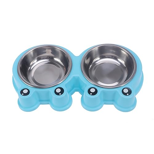 WOONEKY Haustiernapf edelstahlschüsseln Stainless Steel Bowl hundekot Hunde kotbeutel Futterautomat für Haustiere Futternäpfe aus Edelstahl Hundenapf Rostfreier Stahl Zubringer von WOONEKY