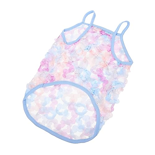 WOONEKY Pet Thin Type Vest Für Hunde Und Katzen Atmungsaktive Bequeme Und Leichte Haustierkleidung Für Frühling Und Sommer Für Partys Und Besondere Anlässe Hellblau Xs von WOONEKY