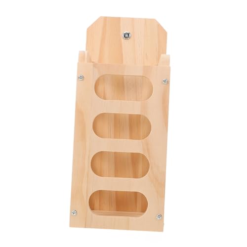 WOONEKY Holz Futterstation für Kaninchen und Meerschweinchen Großer Gras Spender Stabiles Futterhäuschen aus Massivholz Verschwendung Geeignet für Kleine Haustiere Wie Chinchillas und von WOONEKY