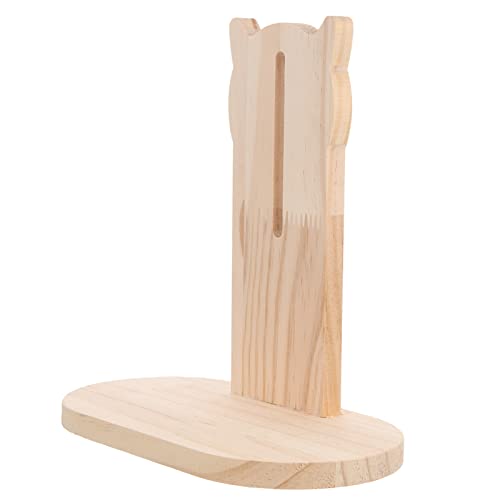 WOONEKY Holz Hamster Laufrad Ständer Stabiler und Leiser für Kleintier Übungen Geeignet für Hamster Rennmäuse und Chinchillas aus Hochwertigem Holz Gefertigt Leicht und Tragbar von WOONEKY
