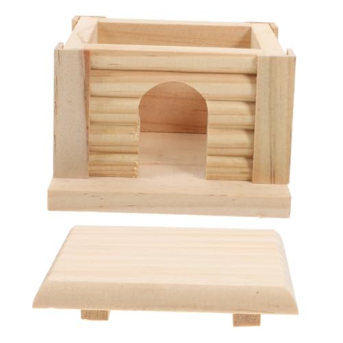 WOONEKY Holz Hamsterhaus Spielhaus Abnehmbar Multifunktional Kleines Hamsterversteck für Innenbereich Kleintiere Wie Kaninchen und Rennmäuse WOONEKY Holz Hamsterhaus Spielhaus Abnehmbar Multifunktional Kleines Hamsterversteck für Innenbereich Kleintiere Wie Kaninchen und Rennmäuse von WOONEKY