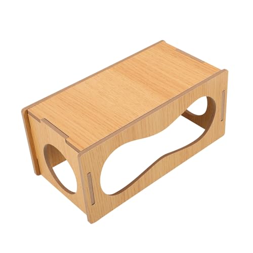 WOONEKY Holz Hamsterhaus für Kleintiere Gemütlicher Versteckraum mit Tunnel für Hamster und Meerschweinchen Atmungsaktiv und Pflegeleicht für Haustierverstecke von WOONEKY