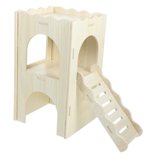 WOONEKY Holz Hamsterhaus mit Mehreren Kammern für Spiel und Entspannung für Kleine Haustiere Bietet und Einfachen Zugang zur Pflege WOONEKY Holz Hamsterhaus mit Mehreren Kammern für Spiel und Entspannung für Kleine Haustiere Bietet und Einfachen Zugang zur Pflege von WOONEKY