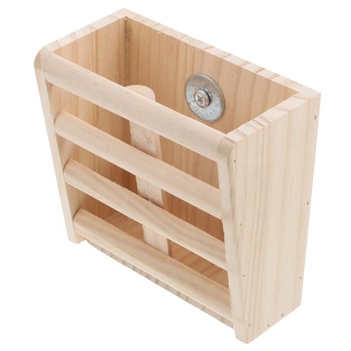 WOONEKY Holz Heu Feeder für Kleintiere Praktischer Futterspender für Kaninchen und Meerschweinchen Einfach zu Reinigen Abfall für Käfige und Freilaufgehege von WOONEKY