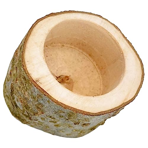 WOONEKY Holz Schüssel für Haustiere Dekorative Futterschale für Hamster Meerschweinchen Chinchillas und Praktischer Lebensmittelfutterbehälter mit Glatter Oberfläche von WOONEKY