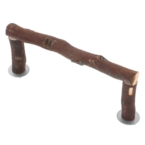 WOONEKY Holz Vogel Barsch Stand Plattform für Papageien Natürliche Sitzstange und Käfig Zubehör für Sittiche und Nymphensittiche Spielplatz für Vögel Langlebig und Verschleißfest von WOONEKY