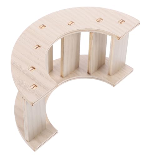 WOONEKY Holzbrücke Hamster Kletterspielzeug Natürliche Holzleiter für Kleintiere Wie Zwerghamster Chinchilla Gerbil mit Bogen und Treppen für Käfigspielplatz WOONEKY Holzbrücke Hamster Kletterspielzeug Natürliche Holzleiter für Kleintiere Wie Zwerghamster Chinchilla Gerbil mit Bogen und Treppen für Käfigspielplatz von WOONEKY