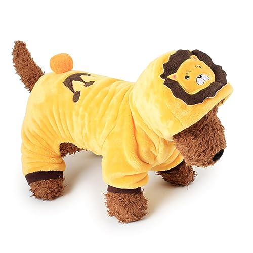 WOONEKY Kleidung Welpenkleidung pet Supplies haustierbedarf Hunde Pyjama Hunde kostüm kostüme Overalls für Haustiere Kleiner hundemantel Hündchen Verwandlungs-Outfit Löwen Kostüm von WOONEKY