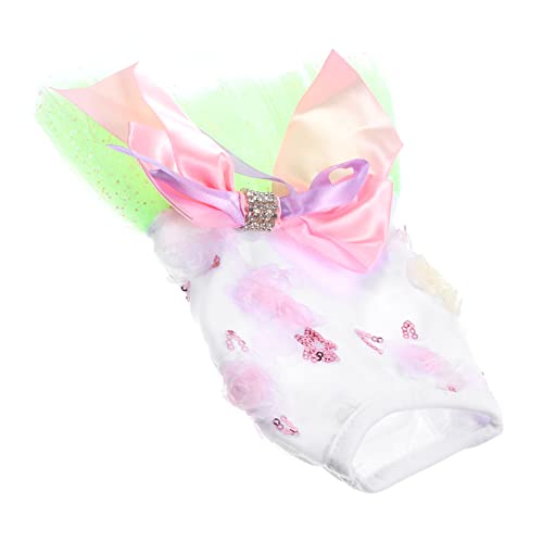 WOONEKY Bequeme Hundebekleidung Haustierkleidung Netz-hundekleid Rock Und Schleife Für Entzückende Welpen WOONEKY Bequeme Hundebekleidung Haustierkleidung Netz-hundekleid Rock Und Schleife Für Entzückende Welpen von WOONEKY