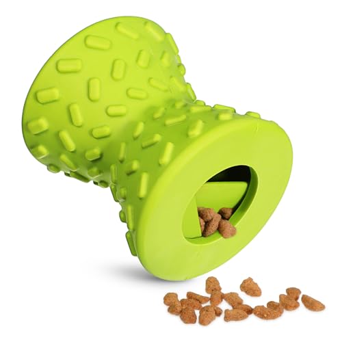 WOONEKY Innovatives Hantel-Design Leckerli-Spender-Spielzeug Für Hunde Welpen-anreicherungsspielzeug Interaktives Hundeleckerli-Puzzle Sicheres Robustes Gummi von WOONEKY