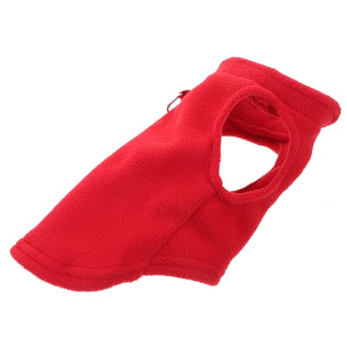 WOONEKY Modischer Haustier-Kapuzenpullover dekorative Hundeweste Polarfleece-Weste für den Winter bis mittelgroße Hunde D- für die Leine von WOONEKY