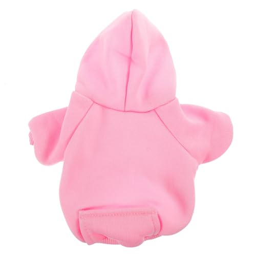 WOONEKY Hundepullover aus Weicher Hundemantel mit Kapuze und Tasche Bequemes Sweatshirt für Kleine bis Mittlere Hunde Modisches Winter Hundekleidungsstück für Haustiere von WOONEKY
