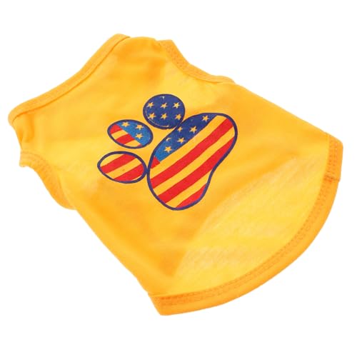 WOONEKY Hundeshirt für Kleine Hunde Baumwoll T Shirt mit Amerikanischer Flagge Atmungsaktive Sommerweste für Haustiere Xs für Urlaubsfotos und Tägliches Tragen von WOONEKY