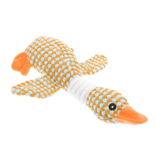 WOONEKY Squeaky Dog Toy Robustem Plüsch Für Aggressive Interaktives Spielzeug Mit Zahnreinigungseffekt Für Große Und Mittelgroße Hunde Orangefarbenes Design von WOONEKY