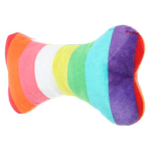 WOONEKY Knochen Kauspielzeug in Knochenform Quietschendes Backenzahnspielzeug Für Beißball Für Welpen Kauhartes Kleiner Plüsch WOONEKY Knochen Kauspielzeug in Knochenform Quietschendes Backenzahnspielzeug Für Beißball Für Welpen Kauhartes Kleiner Plüsch von WOONEKY