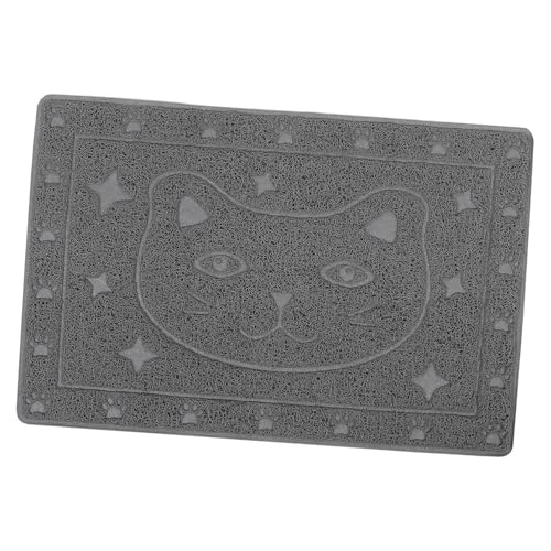 WOONEKY Kasten Katzenstreu Matte Haustierfuttermatte Kleine Katzenstreumatte Katzenstreumatten rutschfeste Haustiermatte Hundefutterpad Haustiermatte Für Futterwasser Essensmatte PVC Grey WOONEKY Kasten Katzenstreu Matte Haustierfuttermatte Kleine Katzenstreumatte Katzenstreumatten rutschfeste Haustiermatte Hundefutterpad Haustiermatte Für Futterwasser Essensmatte PVC Grey von WOONEKY