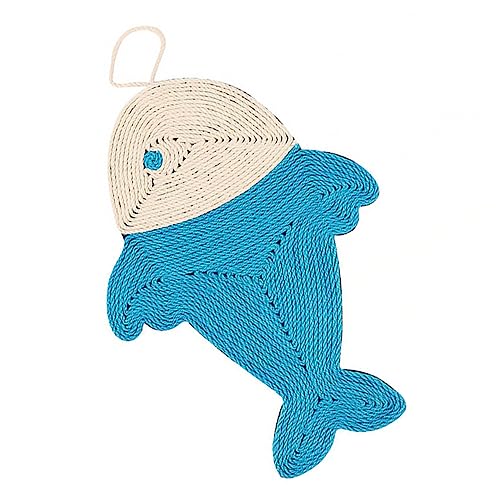WOONEKY Kratzbrett für Katzen in Fischform natürlicher Sisal handgewebtes Design für Katzen WOONEKY Kratzbrett für Katzen in Fischform natürlicher Sisal handgewebtes Design für Katzen von WOONEKY