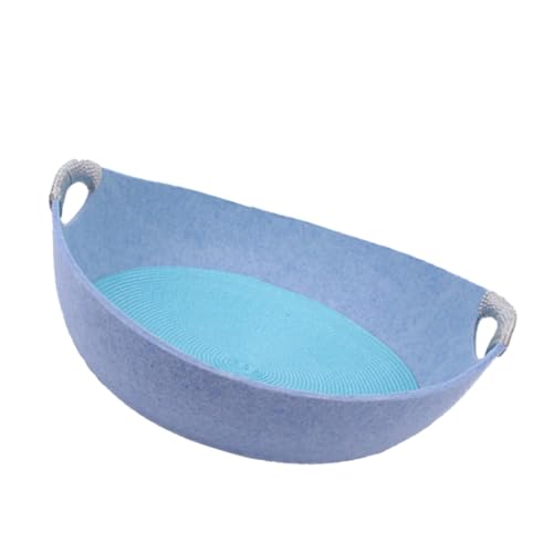WOONEKY Katzen und Hunde Felt Bett mit Kühldeckchen Rundes Haustierbett für Sommer aus Strapazierfähigem Filz für Katzen Kleine und Große Hunde Abnehmbarem Zufällige Farbe von WOONEKY