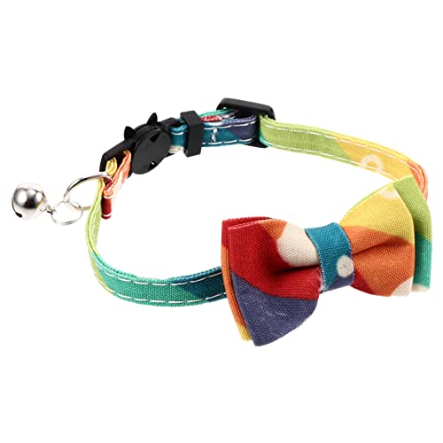 WOONEKY Schickes Hundehalsband mit Fliege Bunte Schleife Kette für Katzen Party-Accessoire von WOONEKY